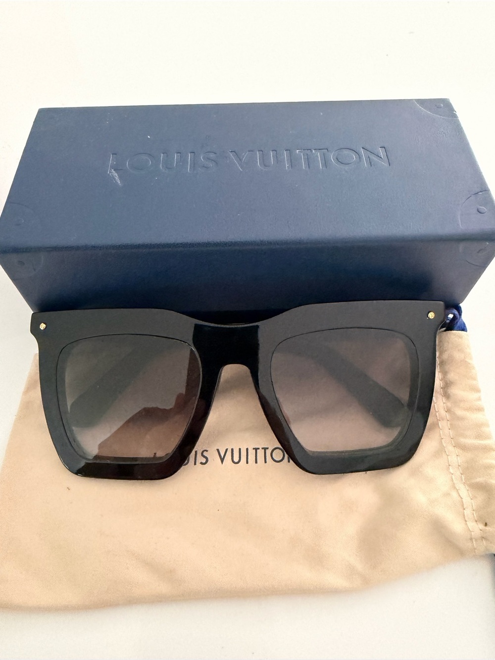 Louis Vuitton Black Oversized Square Women’s Sunglasses
